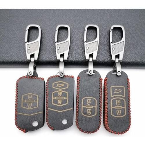 Newest 100% Leather Car Key Case Cover For Mazda Atenza Axela 6 CX-5 CX-7 CX7 CX-9/CX9 MX5 2014 2015 2016 2017 2/3 Buttons