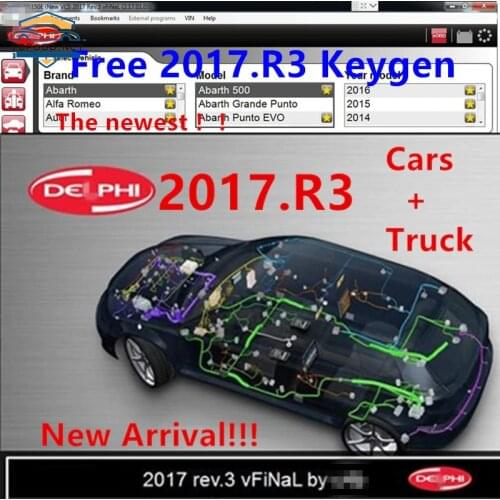 Newest Delphis software 2017.R3 Free Keygen Software for Delphis 150e Multidiag Vd Ds150e with Car and Truck free keygen
