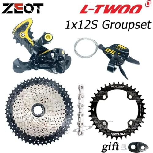 LTWOO AT12 1X12S Groupset 12 Speed Shift lever Derailleur SUNSHINE Cassette 46T 50T 52T KMC X12 Chain 104BCD Chainring 32-38T
