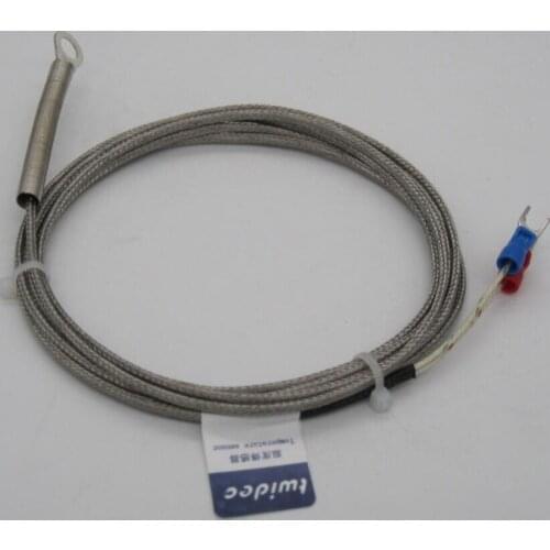 4-6mm Hole Washer Gasket Type Probe Thermocouple K Temperature Sensor 2M Cable for Industrial Temperature Controller