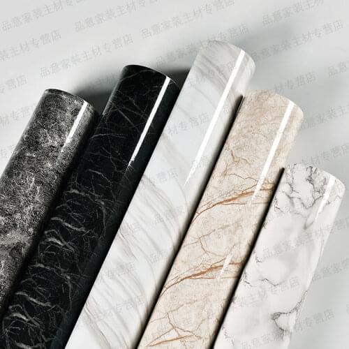DIY Waterproof Contact Paper Wall Films Waterproof Stickers Bathroon Floor Stickers Kitchen Cabinets Restorative Wallpaper Decor