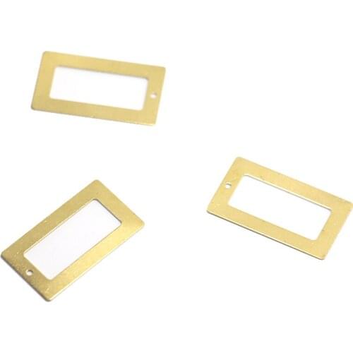 Earrings pendant diy jewelry making handmade frame crafts 10 pieces of brass square pendant accessories