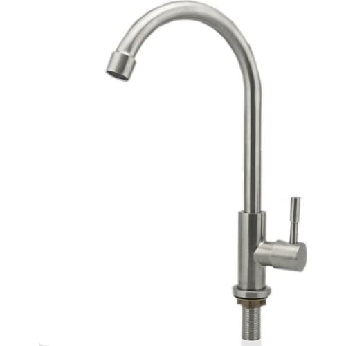 304 stainless steel faucet, sink sink single hole single cold vertical faucet