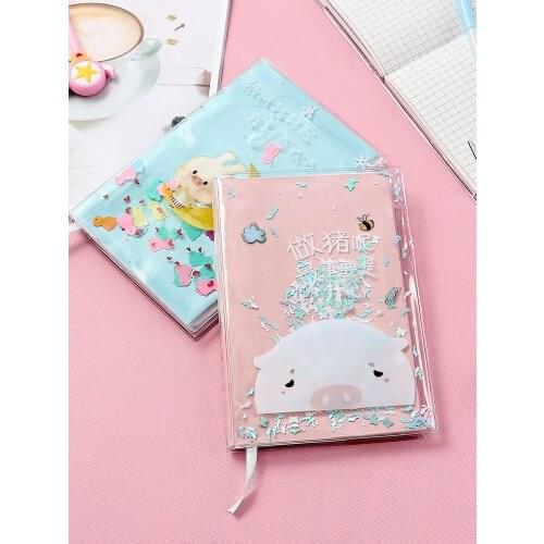 School Organizer Diary Account Book Cute Rubber Cover Planner Supplies Student Notebook
