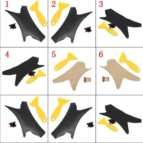 High Quality Hand Sewing Door Handle Pull Microfiber Leather Cover Trim For BMW 3 Series E90 E91 E93 2005-12 Car Interior Parts