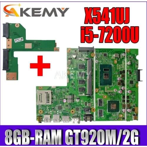 X541UVK motherboard 8GB RAM/I5-7200U/AS GT920M/V2G mainboard For Asus X541UVK X541UJ X541UV X541U F541U laptop motherboard