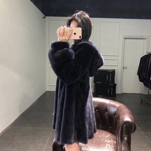 Real Fur Coat Women Natural Mink Fur Coat Hooded Women Winter Warm Thick Plus Size Outwear Casaco Inverno YT09 MF347