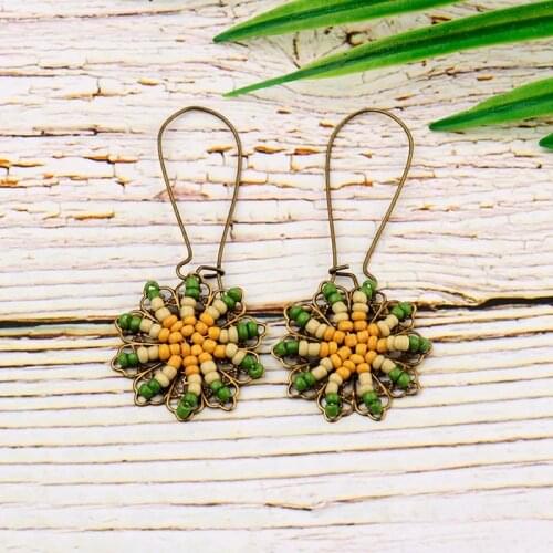 2019 Ethnic Bohemian Boho Colorful Beaded Earrings Indian Jewelry Jhumka For Women Women Vintage Summer Drop Earrings Ornaments