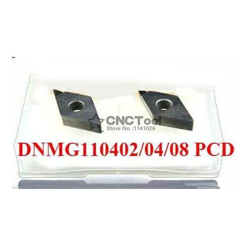 2PCS PCD Diamond insert DNMG110402 / DNMG110404 /DNMG110408 boring bar cnc machine Factory Outlet Used For tool MDJCR