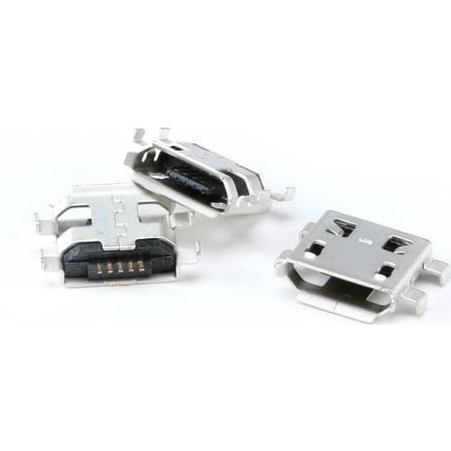 20pcs Micro USB 5pin B type 0.8mm Female Connector For Mobile Phone Mini USB Jack Connector 5pin Charging Socket Four feet plug