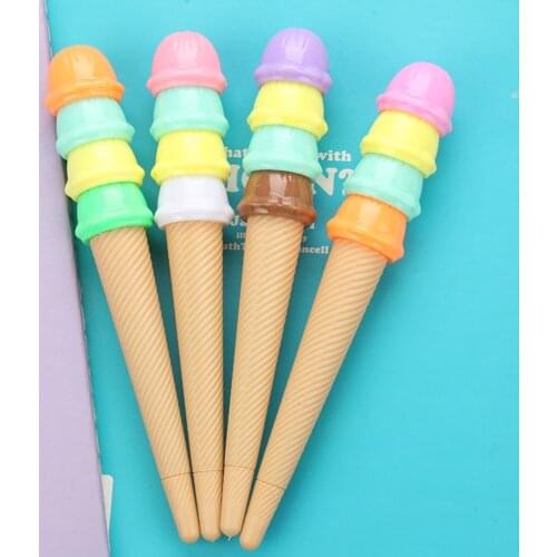 36 pcs/lot Creative Ice Cream Gel Pen Cute 0.5 mm black Ink Signature Pens Promotional Gift Office School Supplies