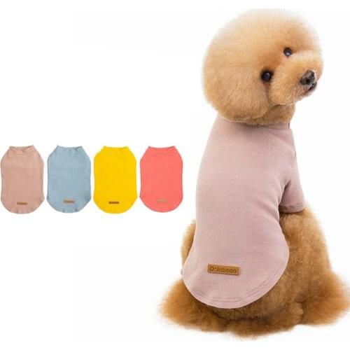 4 Colors Dog Clothes Puppies Spring Autumn Soft Comfortable Warm Vest Chihuahua Teddy Outdoor Sweatshirt Small Dog Clothing