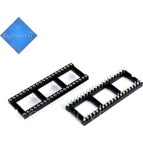 5pcs/lot DIP-40 Round Hole 40 Pins 2.54MM DIP DIP40 Sockets Adaptor Solder 40 PIN Connector DIP40 In Stock