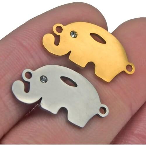 5pcs/lot Stainless Steel Gold Angel Wings Connectors Charm Handicraft Jewelry Making Necklace Crafts Findings Wicca Aka Sorority