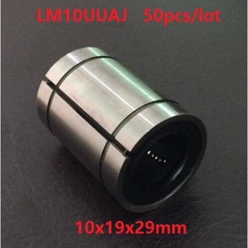 50pcs/lot LM10AJ LM10UUAJ 10mm adjustable AJ type linear ball motion bearings bush bushing CNC 10x19x29mm