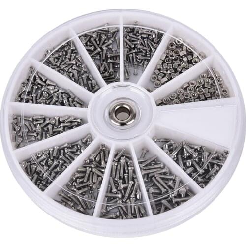600pcs/box 12 Kinds of Hot Sale Repair Part Tools Stainless Steel Small Screws Nuts Assortment Kit For Watch Eye Glasses Clock