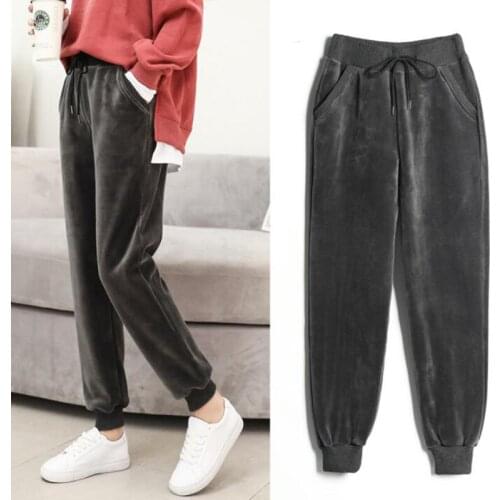 ALYBVGVHV Women's Velvet Trousers