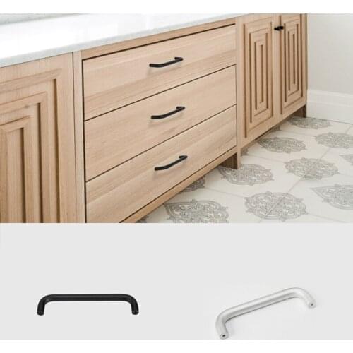 Aluminum Alloy Small Drawer Handle Hardware Cabinet Handle Minimalist Kitchen Drawer Wardrobe Black Door Handle