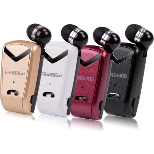 Wireless Headset Retractable Clip-on Clear Call for IOS Android