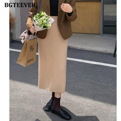 Женские трикотажные юбки BGTEEVER China At AliExpress