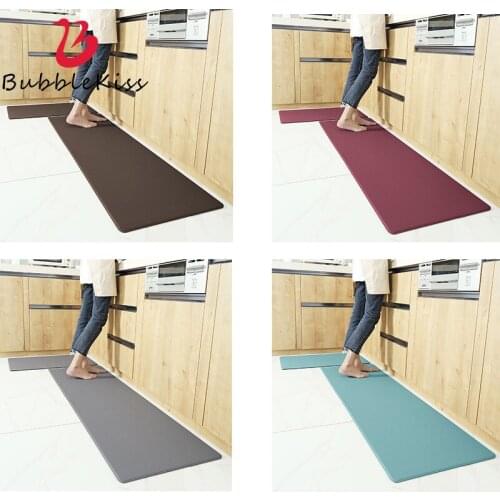 Bubble Kiss Modern Kitchen Carpet Home PVC Material Solid Color Doormat Absorbent Non-Slip Bathroom Mat Erasable Room Floor Rug
