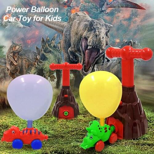 Childrens Air Powered Car Toy Dinosaur Car Blowing Balloon Power Toy Party Supplies Educational Science Toys For Kids