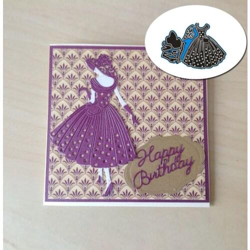 Girl Skirt Hat Metal Cut Dies Stencils for Scrapbooking Stamp/Photo Album Decorative Embossing DIY Paper Cards