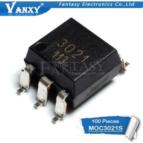 100pcs MOC3021S SOP-6 EL3021S MOC3021 MOC3021S-TA1 SOP photoelectric coupler