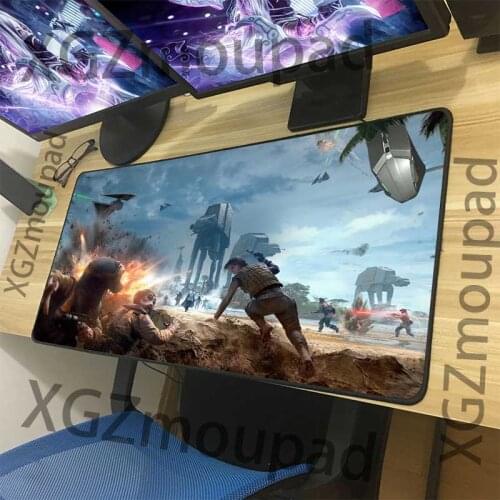 XGZ Large Mouse Pad Black Lock Edge Shooting Game Computer Custom Table Mat Speed Rubber Non-slip Comfort for Csgo Lol Gamer