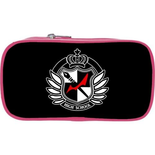 Hot Cartoon Anime Danganronpa Monokuma Pencil Bags Zipper Stationery Pencil Case Kids Casual Back To School Gift Pen Box