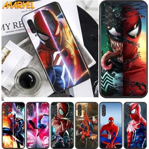 Marvel Spiderman Art for Samsung Galaxy A90 A80 A70 A60 A50 M60 M40 A20E A2Core A10S A10E Silicon Soft Black Phone Case