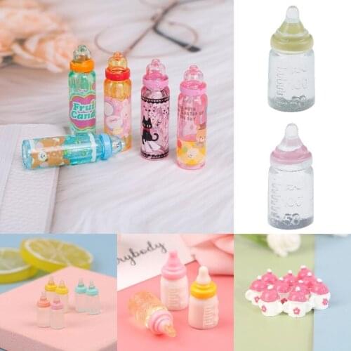 Cute 1:12 Simulation Mini Milk Bottle Feeding Bottles Miniature Baby Bottle DIY Dollhouse Miniature Accessories