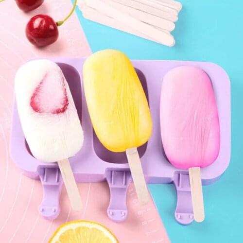 New Cute Cartoon Silicone Ice Cream Mold Reusable Popsicle Molds DIY Homemade Ice Cream Popsicle Ice Pop Maker Mould