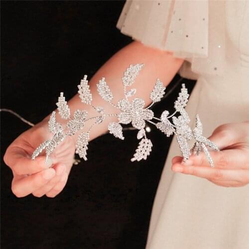 OKILY Vintage Baroque Crystal Flower Tiara Crown for Bridal Wedding Head Jewelry Accessories Bride Headband Hair Female 2020