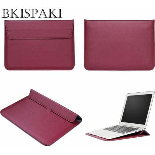 PU Leather Envelope Laptop Sleeve Notebook Bag for Macbook Air 13 New Air Pro Retina 11 12 13 15 13.3 15.4 inch Notebook Funda