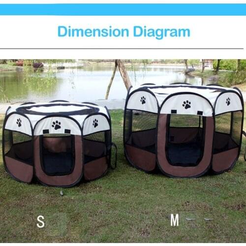 Portable Pet Dog Playpen Folding Park Cage House Puppy Kennels Octagon Fences for Small Large Dog Cat Tent Bed Delivery Room