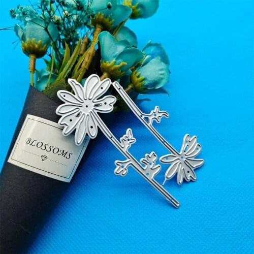 New Thanksgiving Daisy Flower Plant 2021 Metal Cutting Dies For DIY Scrapbooking Decor Embossing And Card Making Craft No Stamps