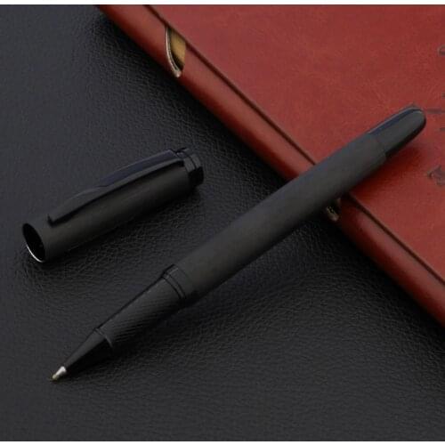 Luxury quality Black titanium MATTE BLACK gift Rollerball Pen OFFICE STUDENT switzerland Frosted signature ink pens