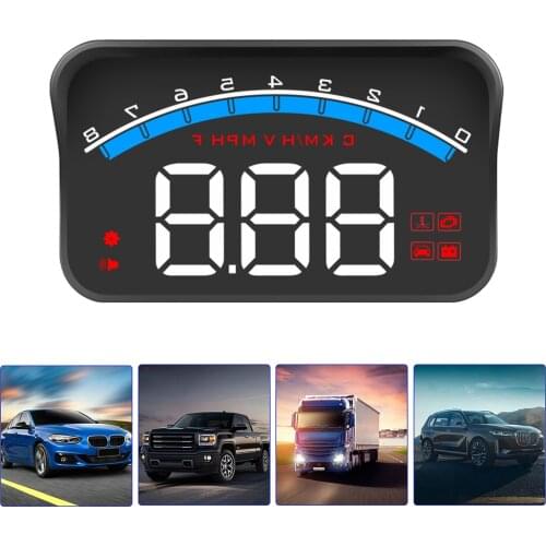 3.5 Inch HUD OBD2 Smart Gadgets Digital Car Speedometer Windscreen Projector Driving Data RPM Water Temperature Head Up Display