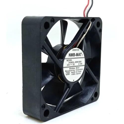 2406GL-05W-B39 60mm cooling fan New original 6015 24V 0.08A 6cm 3-wire double ball frequency converter fan