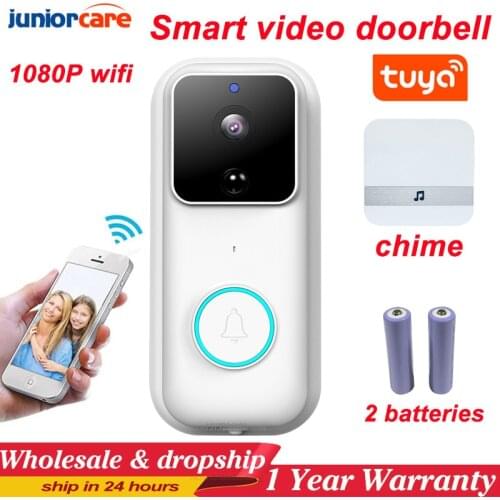 Video WIFI Doorbell B60 tuya HD 1080P Door bell Visual Intercom IP Door Bell Cloud Storage Wireless Security Camera Smart home