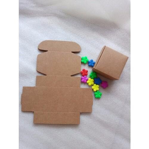 10pcs DIY Kraft Paper Box Gift Boxes For Wedding Favors Birthday Candy Cookies Christmas Jewelry package boxes Party Supplies