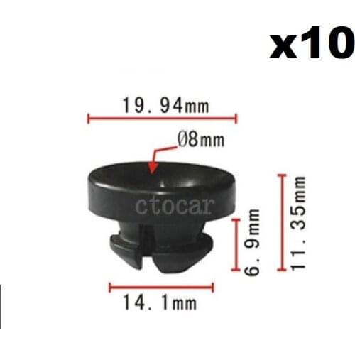 10x Nylon For Honda Civic Hood Prop Rod Grommet Clip 89 - on 91604-SD2-013