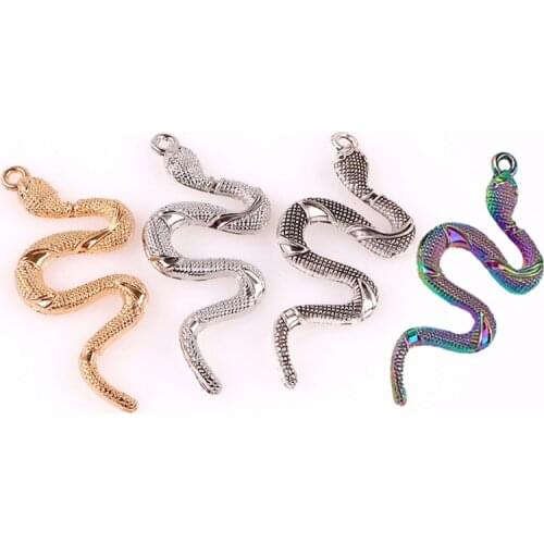 20PCS Steampunk Viper Snake Pendant Charms for Handmade Necklace Pendant Unisex DIY Jewelry
