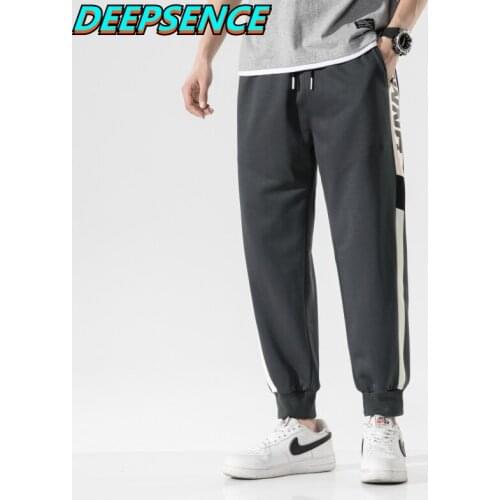 2021 New Spring Autumn Casual Pants Men Chic Drawstring Loose Fit Jogging Sports Pencil Pant Streetwear Hip Hop Pants Men