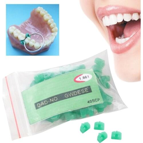40Pcs Dental Disposable Elastic Fixing Tooth Wedge Silicone Orthodontic Material Oral Care Matrix Ring Delta Wedges Dentist Tool