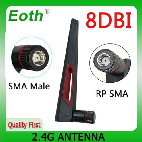 2.4GHz wifi Antenna 5.8Ghz RP-SMA real 8dBi 2PCS Dual Band wi-fi Antenne 2.4G 5G 5.8G WIFI aerial SMA female wireless router
