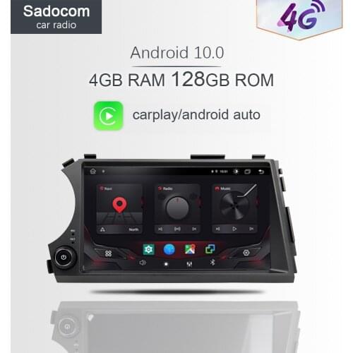 Carplay8" 4G SIM LTE Android 10.0 4GB RAM 64GB ROM car dvd gps player for ssangyong Kyron Actyon Wifi Bluetooth 4.0 RDS radio