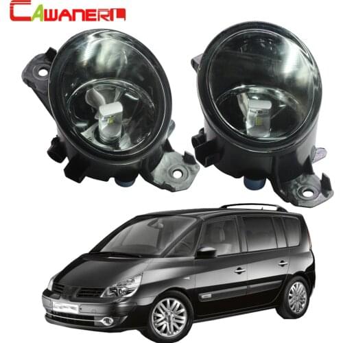 Cawanerl For 2003-2012 Renault Espace 4/IV (JK0/1_) MPV Car Fog Light Lampshade + H11 LED / Halogen Bulb DRL 12V Styling