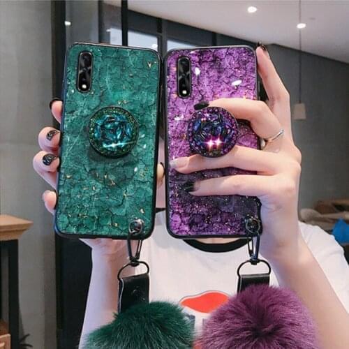 For XiaoMi RedMi Note 8 Pro Note8T K30 K20 Pro Note 7 Note 6 5 Pro Note4 5A Luxury Fancy Diamond Cute Fox Pompom Flake Case